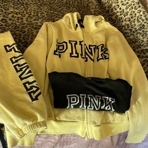 Yellow VS Pink sweatsuit